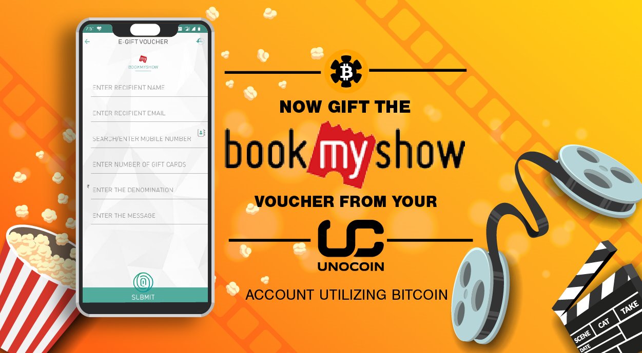 Gift BookMyShow voucher by paying for it in bitcoin