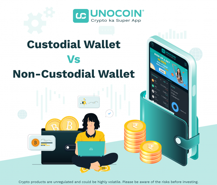 An explanation of how a cryptocurrency wallet works, custodial and non custodial