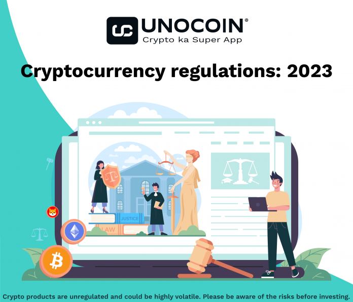 A current overview of cryptocurrency regulations in India.