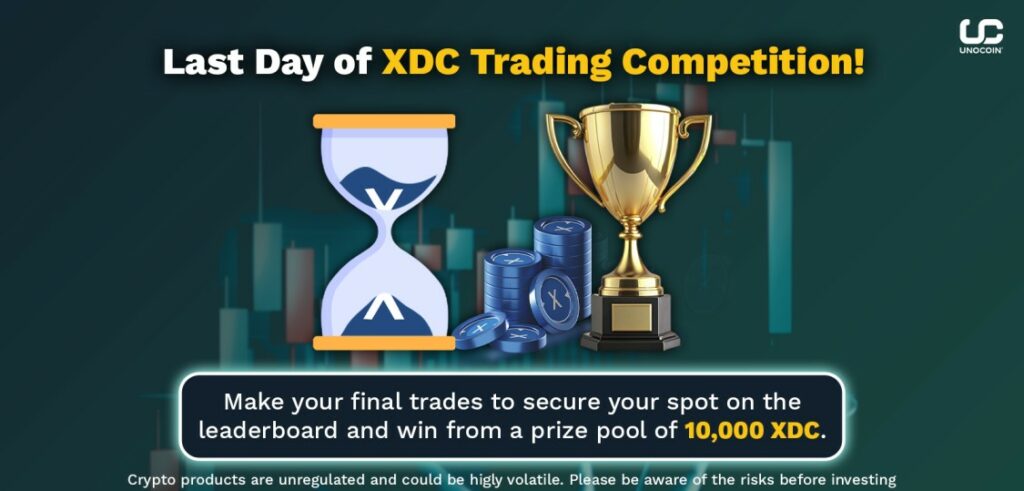 XDC trading contest On unocoin end on 31 august