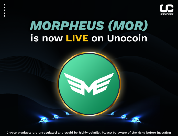 Morpheus (MOR) Now Listed on Unocoin