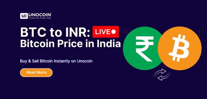 BTC to INR Live Bitcoin Price India Buy on Unocoin