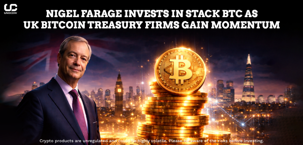 Nigel Farage Invests in Stack BTC as UK Bitcoin Treasury Firms Gain Momentum