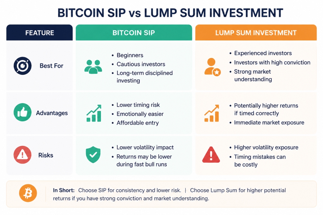 BItcoin SIP vs Lumpsum Investing which is better