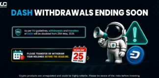 Update Dash Token (DASH) Deposits & Withdrawals to be Disabled on Unocoin from 25 May 2026 DASH Withdrawal and Deposits Ending Soon in India Due to FIU compliance.