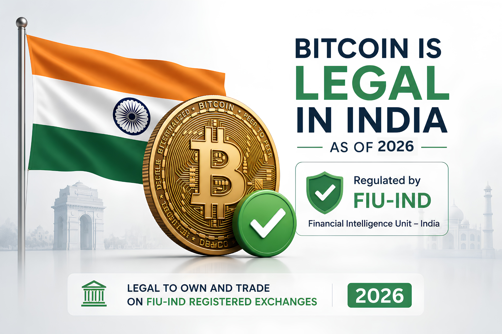 Bitcoin is legal to own and trade in India as of 2026 under FIUIND regulated exchanges | Unocoin Blog Bitcoin is legal to buy hold and trade in India subject to tax obligations and regulated exchange rules